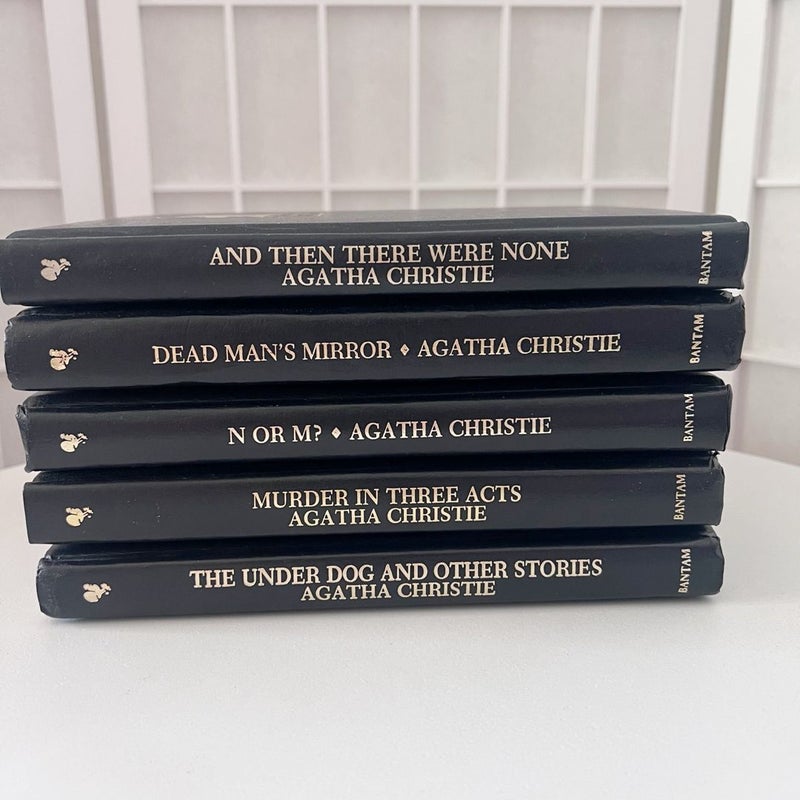 Vintage The Agatha Christie Mystery Collection Leather Bound Book Bundle