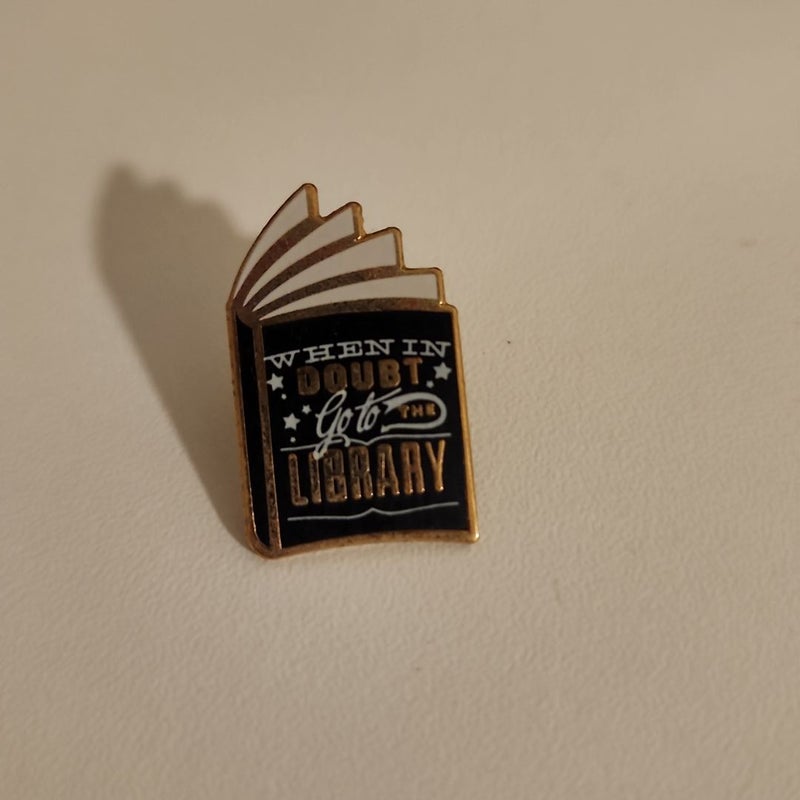 Owlcrate: When in doubt go to the library pin