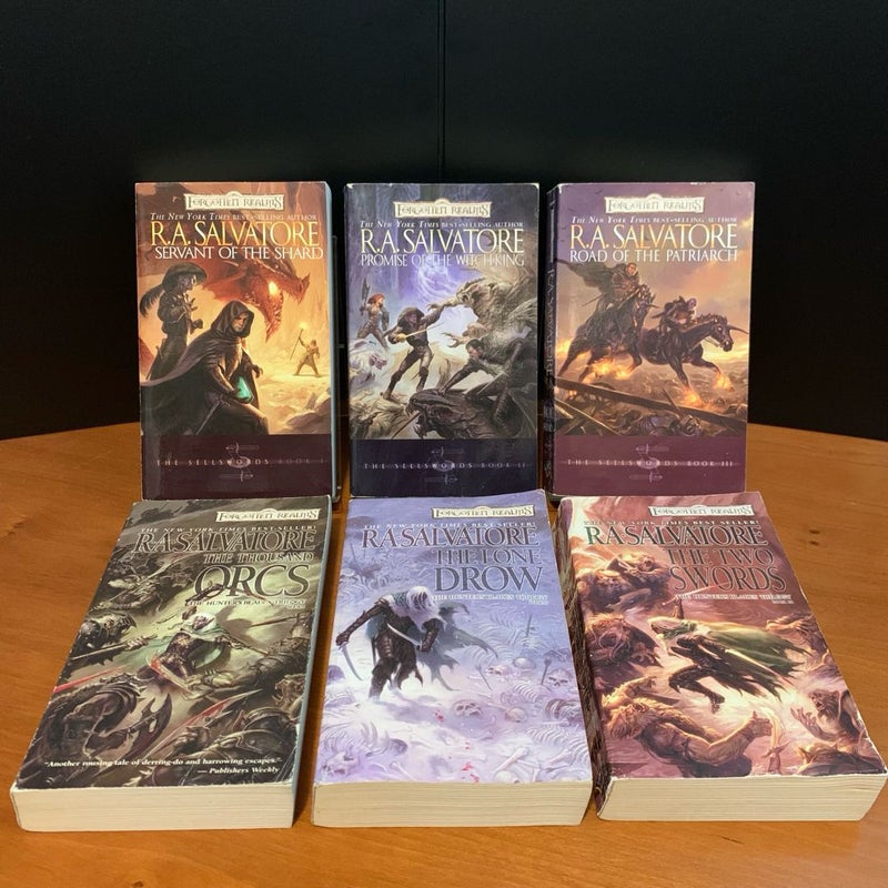 Forgotten Realms: Legend of Drizzt 1-27, 8 Complete Series: Dark Elf, Icewind Dale, Legacy of the Drow, Paths of Darkness, Sellswords, Hunter’s Blades, Transitions, Neverwinter, Companions