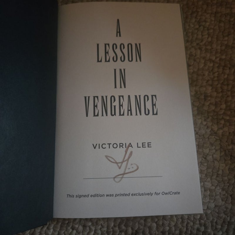 A Lesson in Vengeance(signed)