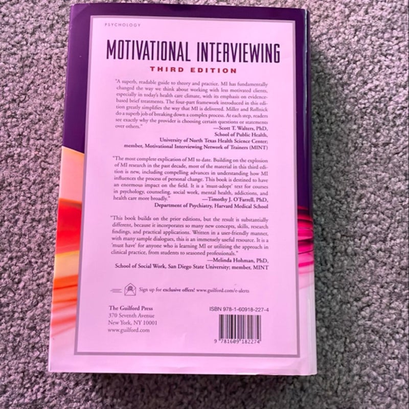 Motivational Interviewing, Third Edition