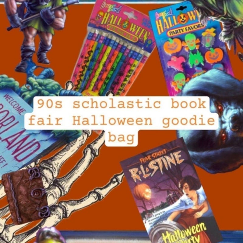 90s Nostalgic Halloween Scholastic Book Fair theme Goodie Bag 