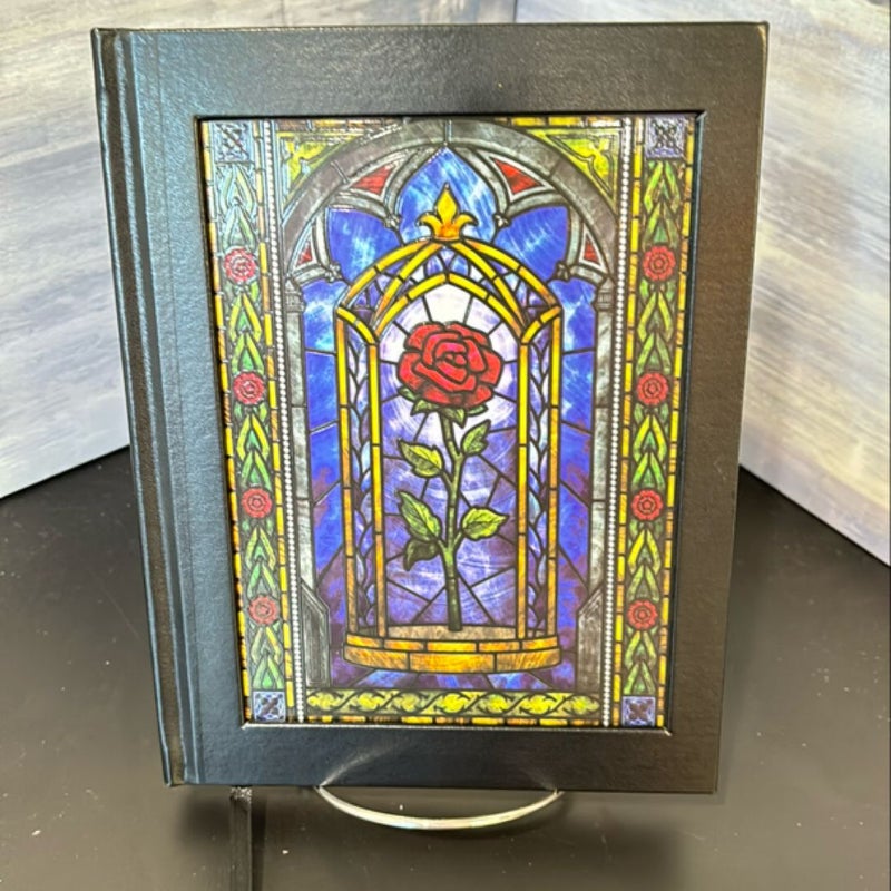 LitJoy journal Beauty & the Beast inspired stained glass NIP