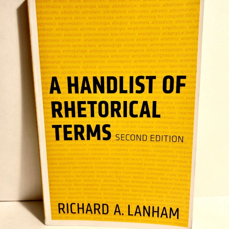 A Handlist of Rhetorical Terms