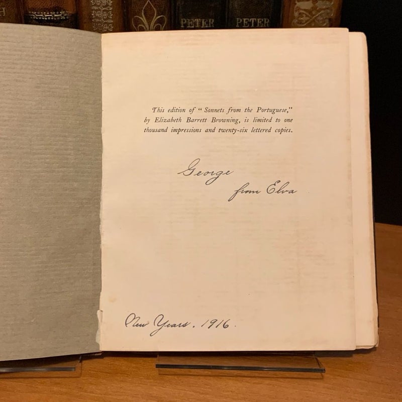 Sonnets from the Portugese, Vintage 1904 Caldwell Edition, Limited to 1000 copies