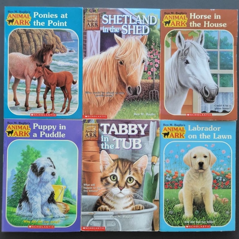 ANIMAL ARK BOOKS LOT OF 14 BEN M. BAGLIO PET DOG CATS HORSE PONY PUZZLE HAUTINGS