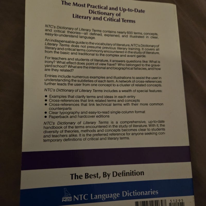 Ntc dictionary of literary terms