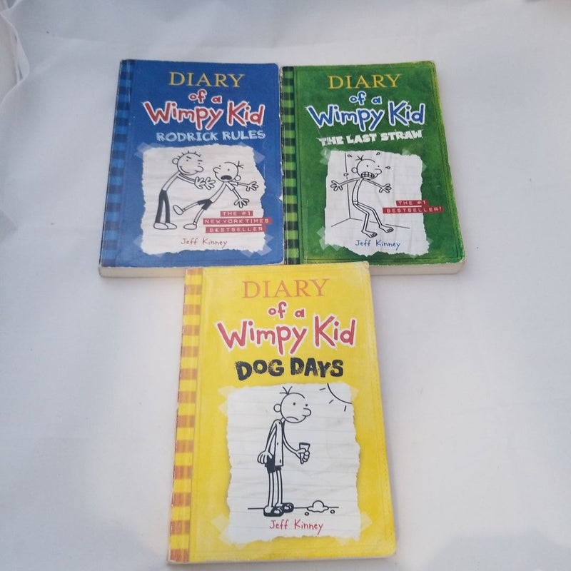 Diary of a Wimpy Kid Lot of 3: #2, 3, & 4