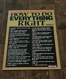 How to do everything right