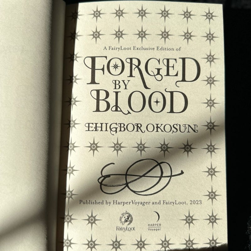 Forged by Blood Fairyloot Edition SIGNED