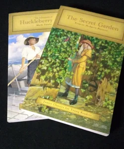 The Secret Garden, The Adventures of Huckleberry Finn 2 Book Bundle.