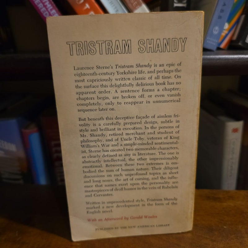 VINTAGE 1962 (Signet Classic) Tristram Shandy by Laurence Sterne [The Life and Opinions of Gentleman, Tristram Shandy]
