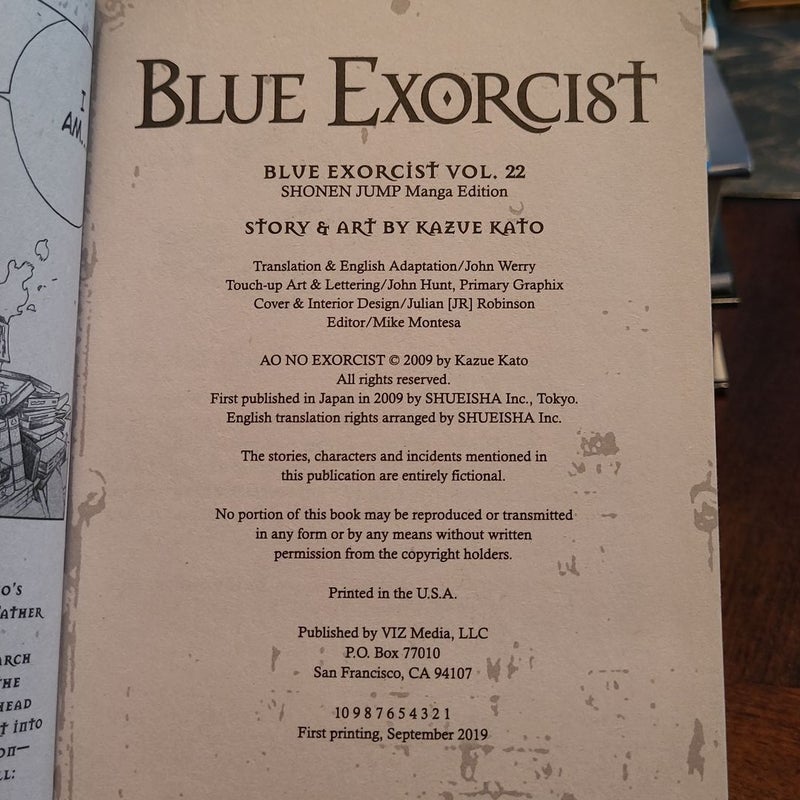 Blue Exorcist, Vol. 22