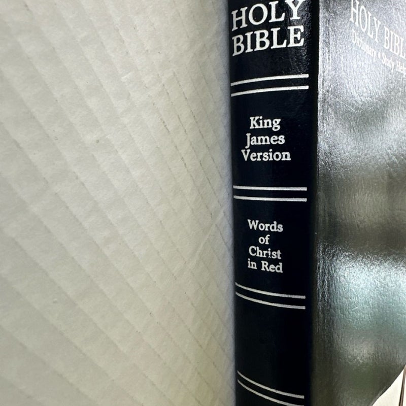 Holy Bible World 220DNB King James Version Dictionary With Study Helps Blue