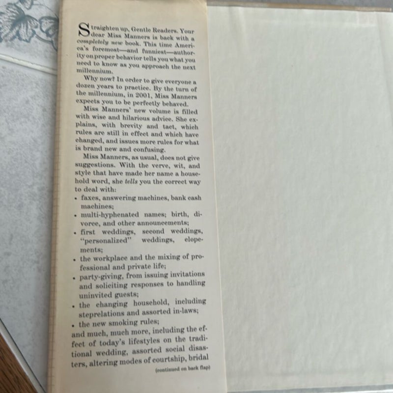 Miss Manners Guide to the Turn-of-the-Millennium