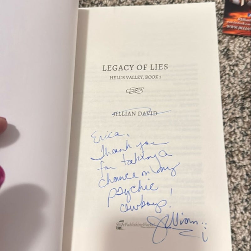 Legacy of Lies (Hell's Valley, Book 1) (Signed)