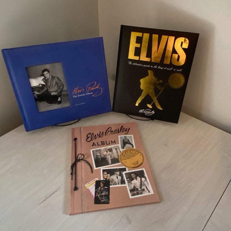 Set Of Three (3) Elvis Presley Album Books