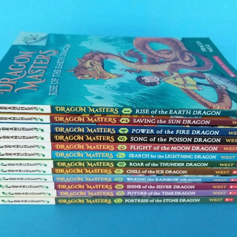 LOT OF 12 DRAGON MASTERS PICTURE BOOK BRANCH SER. # 1-11, 15 + 17 BY TRACEY WEST