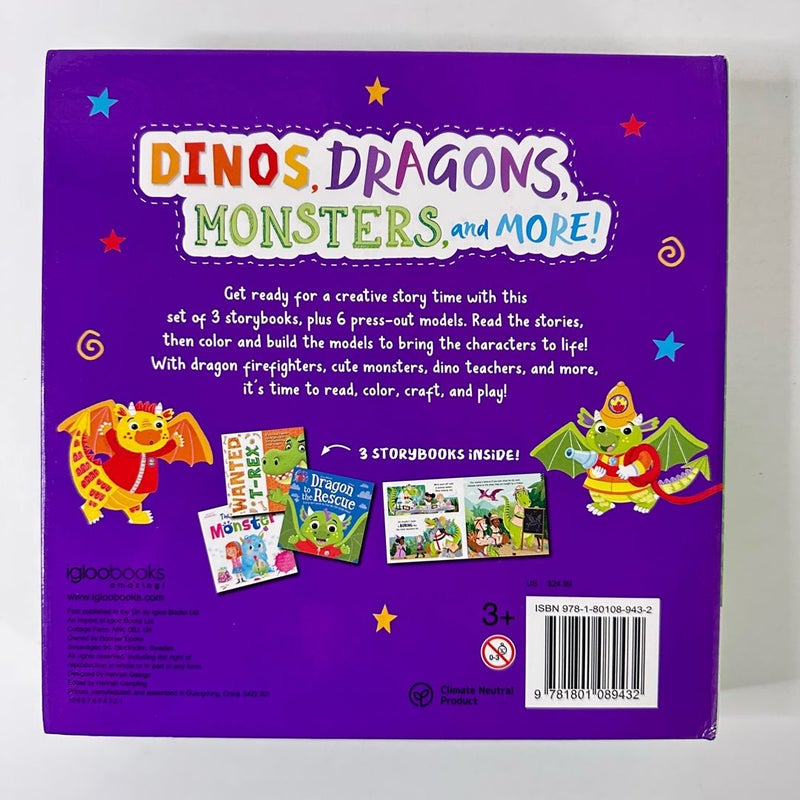 Dinos, Dragons, Monsters and More! Books and Buildable Models, Craft