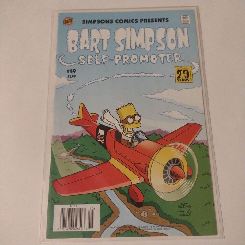 BONGO COMICS BART SIMPSON SELF PROMOTE 2009 