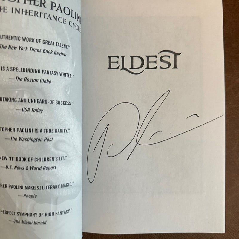 Eldest Christopher paolini special edittion signed
