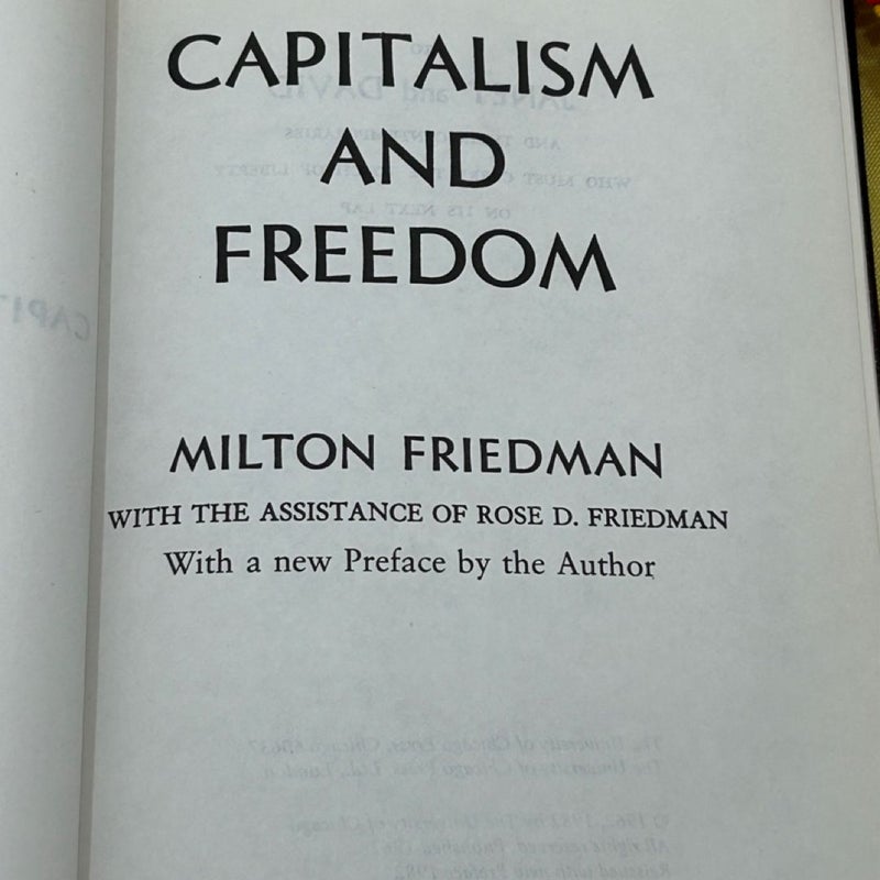 Capitalism and Freedom, Signed by Author