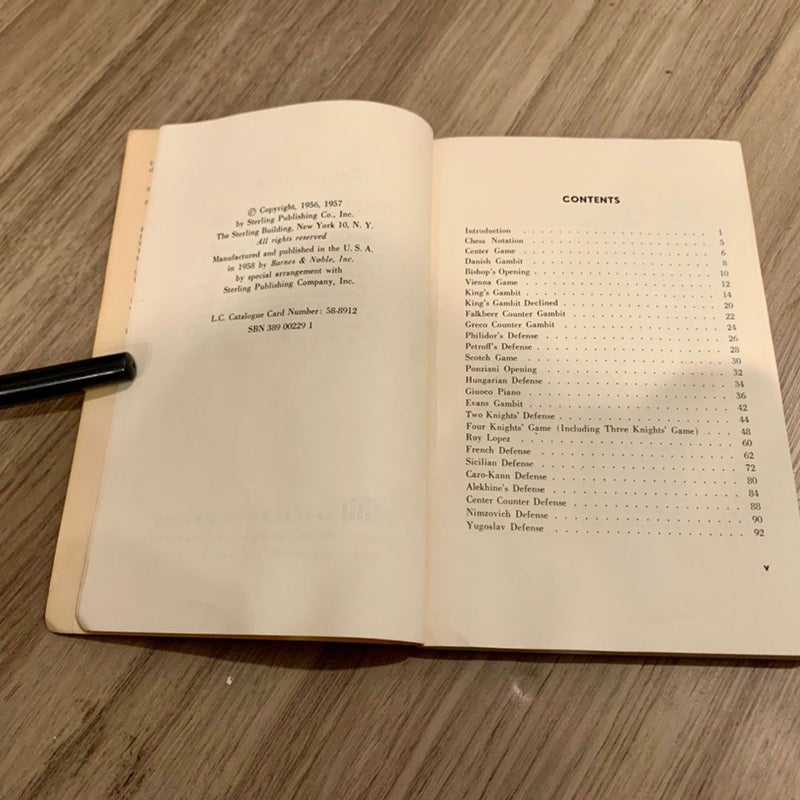 Complete Book of Chess Openings (Barnes & Noble Edition, 1958)