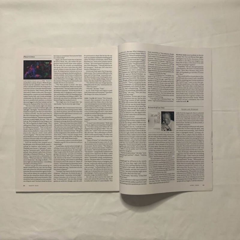 Vanity Fair Grimes Claire Boucher “At Grimes’s House” Issue April 2022 Magazine