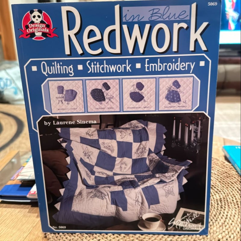 Redwork in Blue