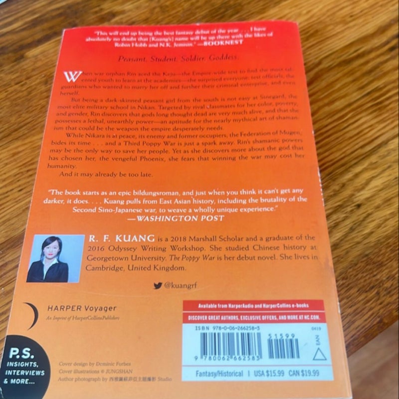 The Poppy War - first edition paperback