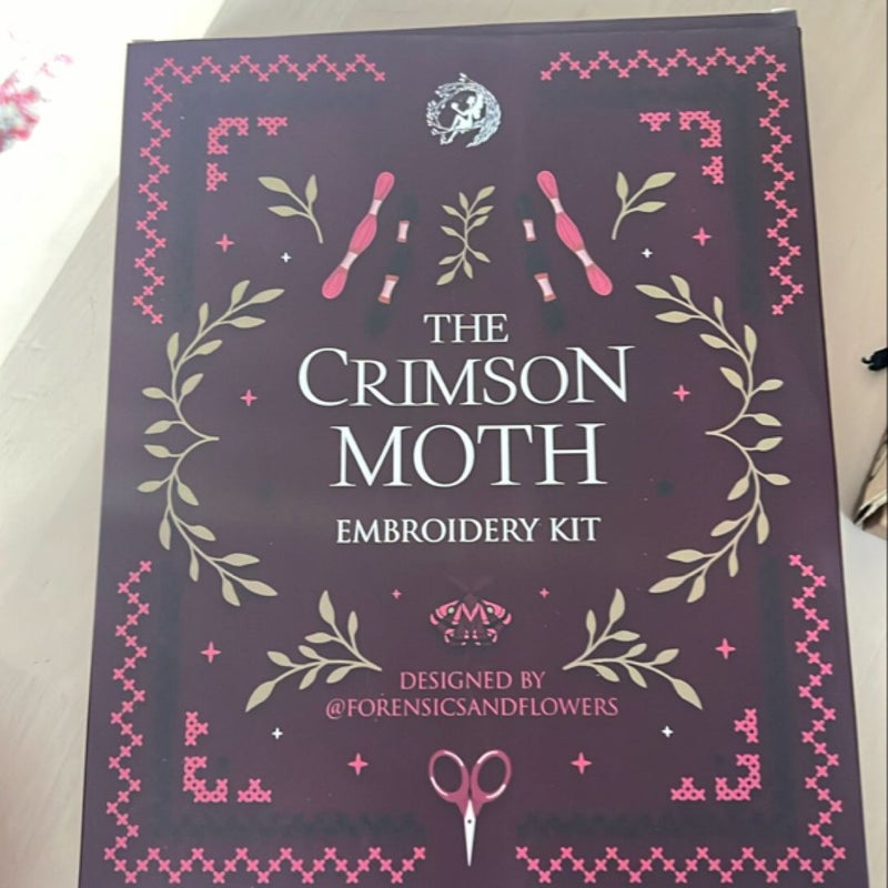 The Crimson Moth Embroidery Kit—Fairyloot