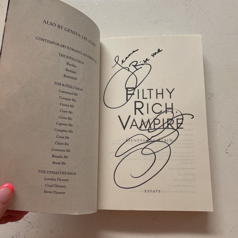 Filthy Rich Vampire - hand signed 