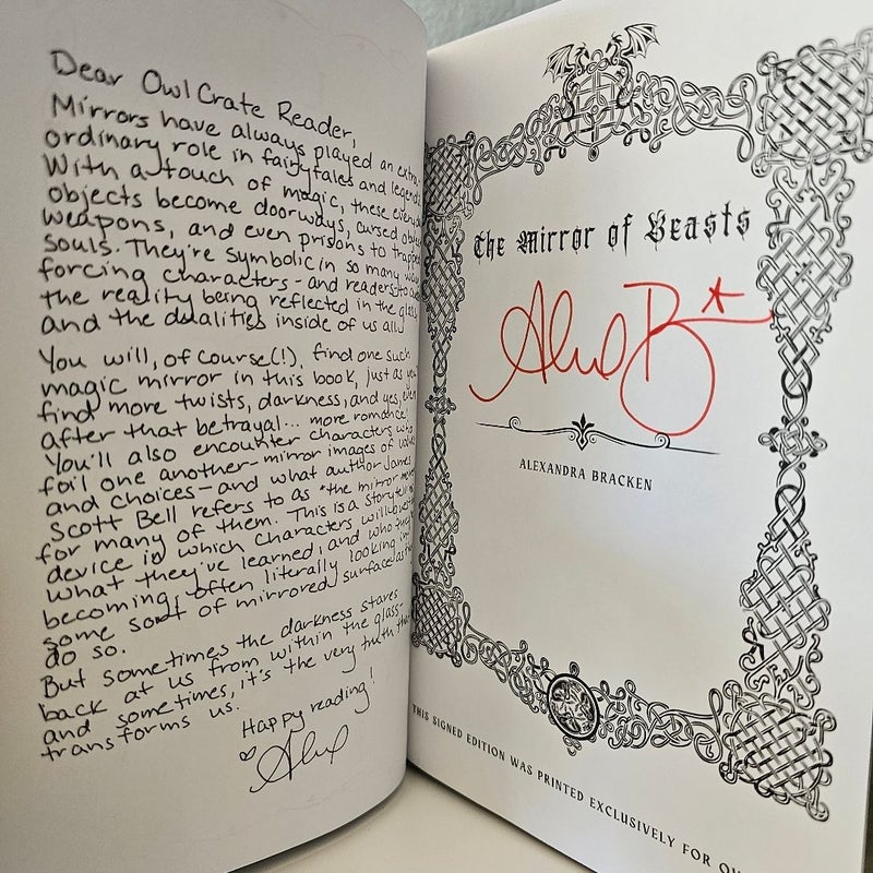 Owlcrate Silver in the Bone and The Mirror Of Beasts Duology Signed