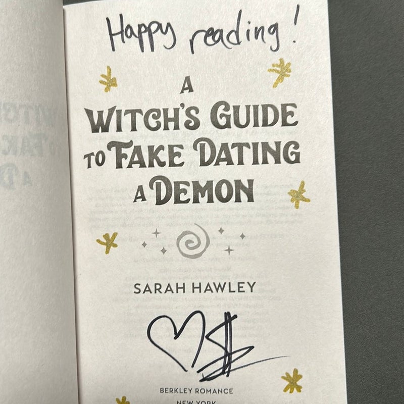 SIGNED A Witch's Guide to Fake Dating a Demon