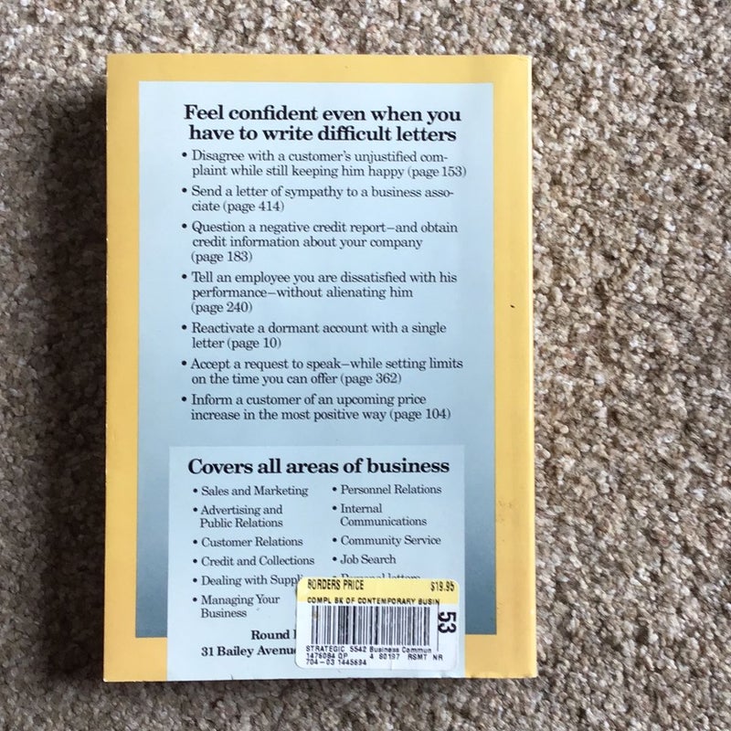 The Complete book of Contemporary Business Letters