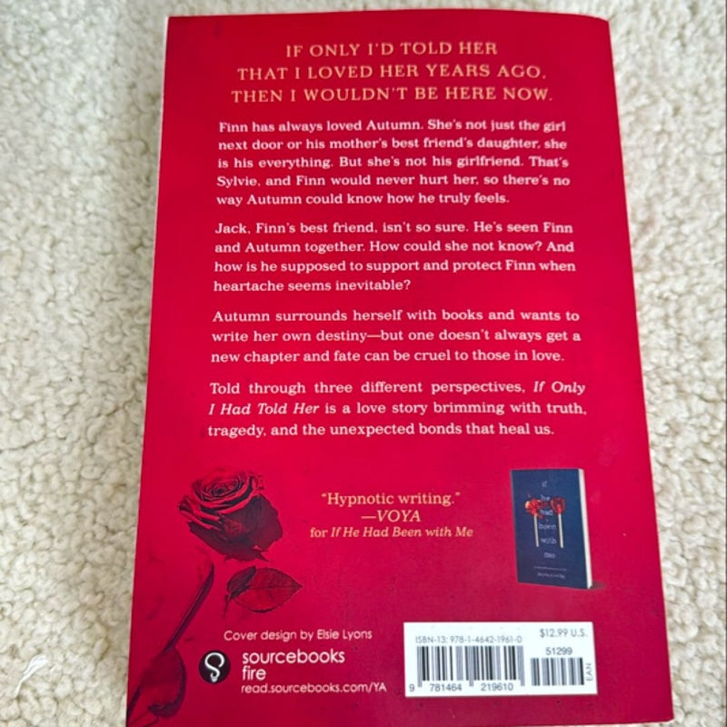 If Only I Had Told Her (B&N exclusive edition)