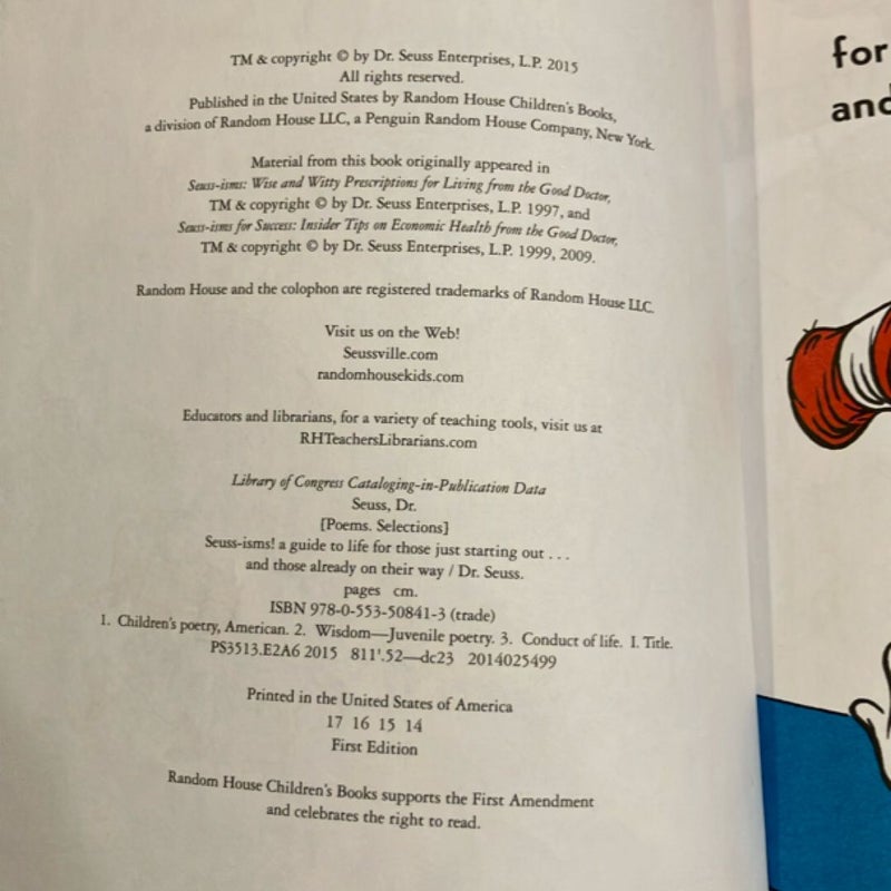 Seuss-Isms! a Guide to Life for Those Just Starting Out... and Those Already on Their Way