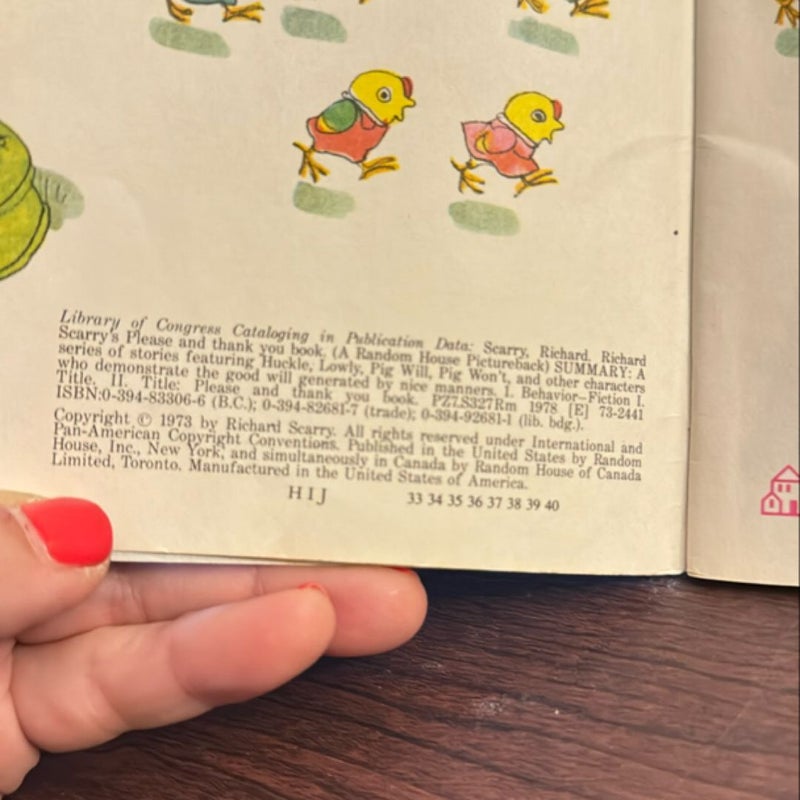 Richard Scarry's Please and Thank You Book