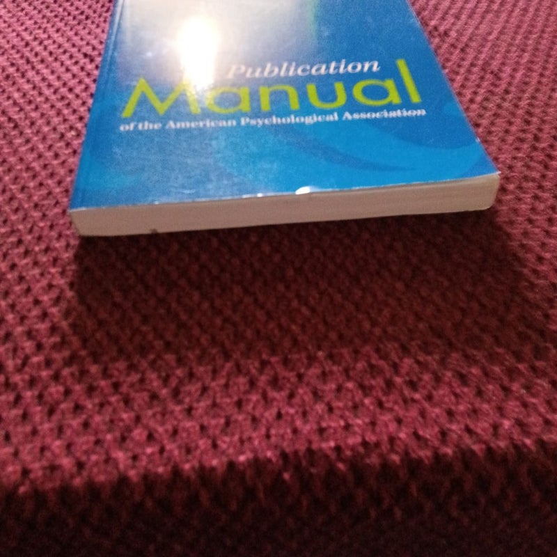 Publication Manual of the American Psychological Association