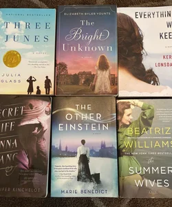 Bundle of 6 novels: The Other Einstein, The Summer Wives, Everything We Keep, The Bright Unknown, Three Junes, The Secret Life of Anna Blanc