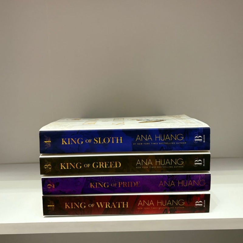 Four Paperbacks: King of Wrath, King of Pride, King of Greed, and King of Sloth