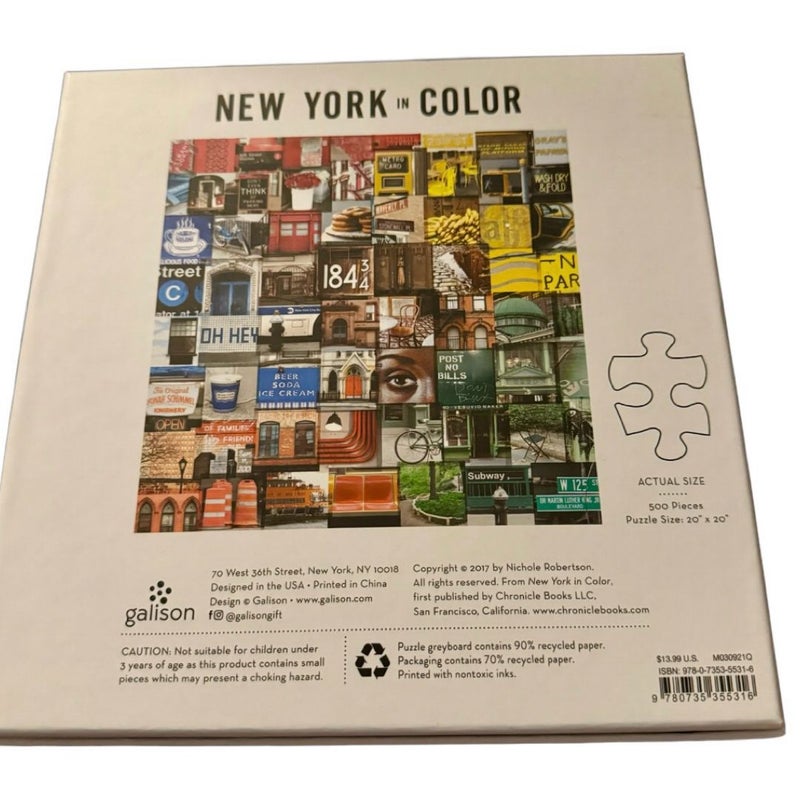 New York in Color 500 Piece Puzzle