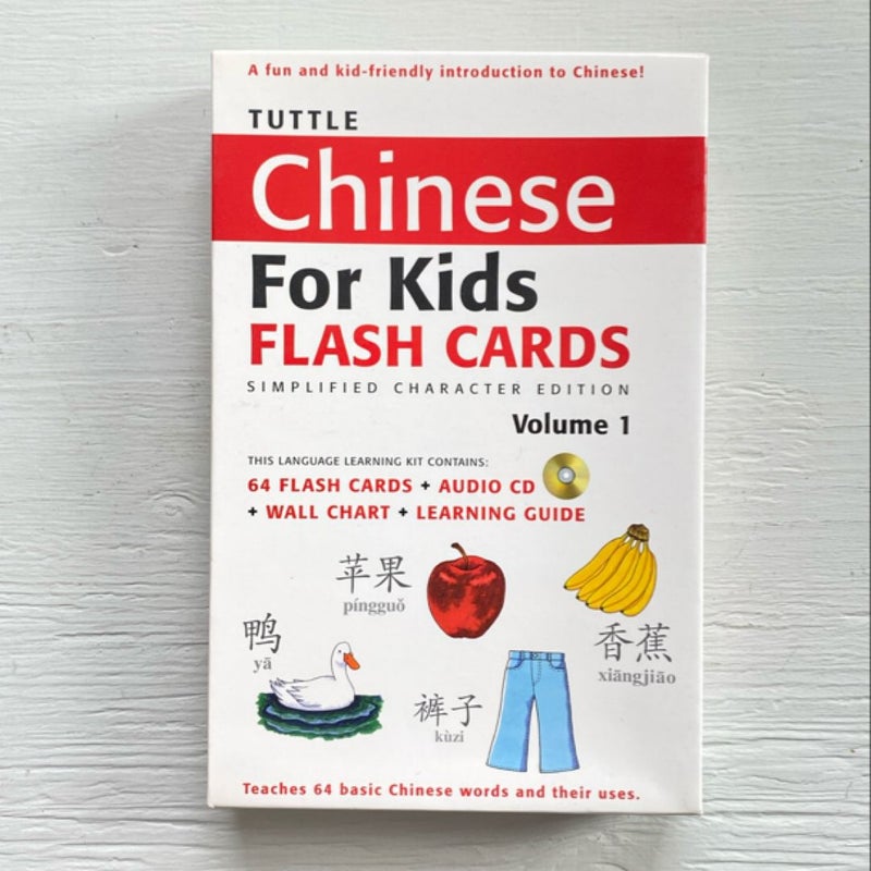 Tuttle Chinese for Kids Flash Cards Kit Vol 1 Simplified Ed