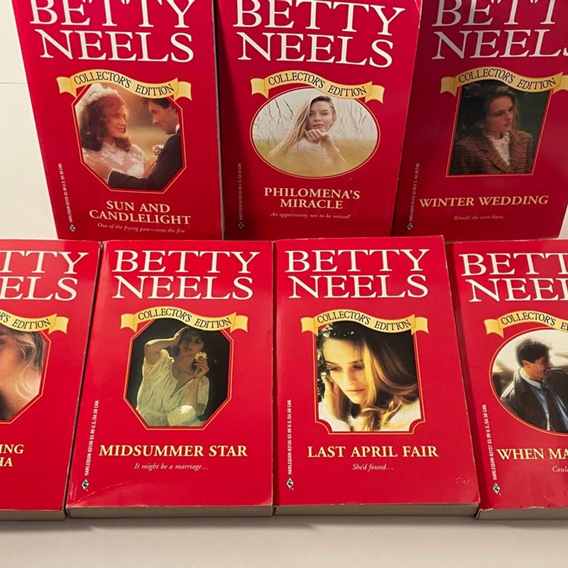 Set of 7 Betty Neels Collector’s Edition Mass Market Paperbacks Romance Series