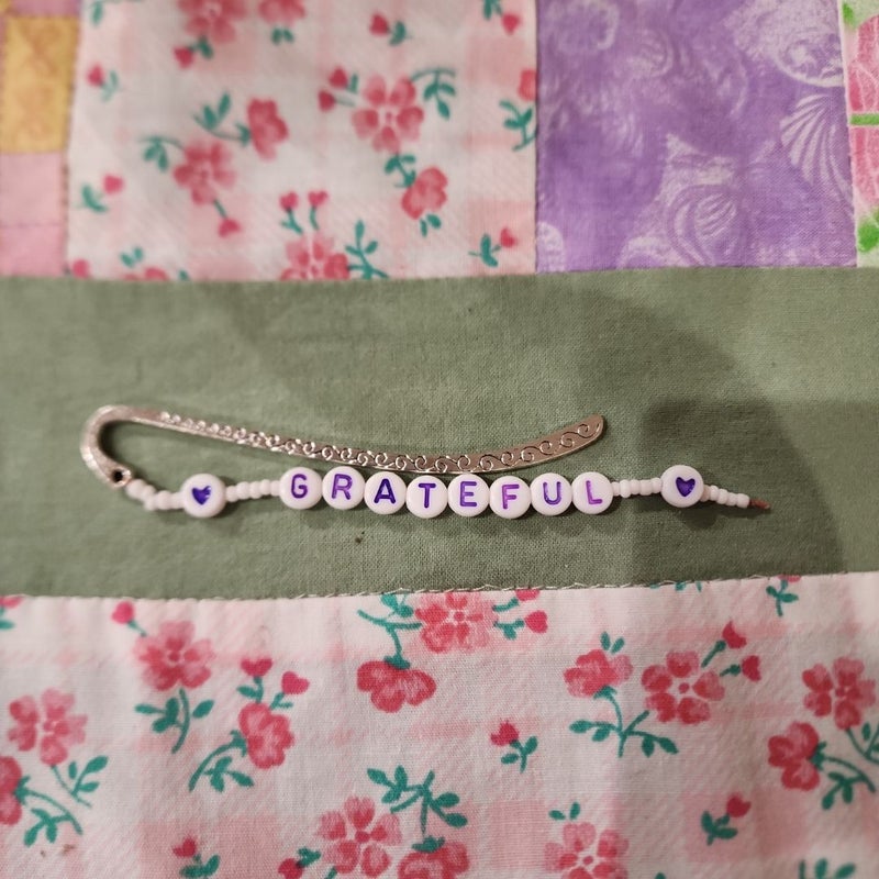 Grateful beaded bookmark