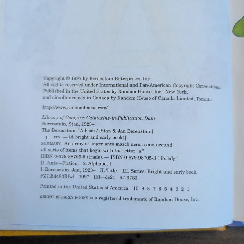 Berenstains' A Book (1997)