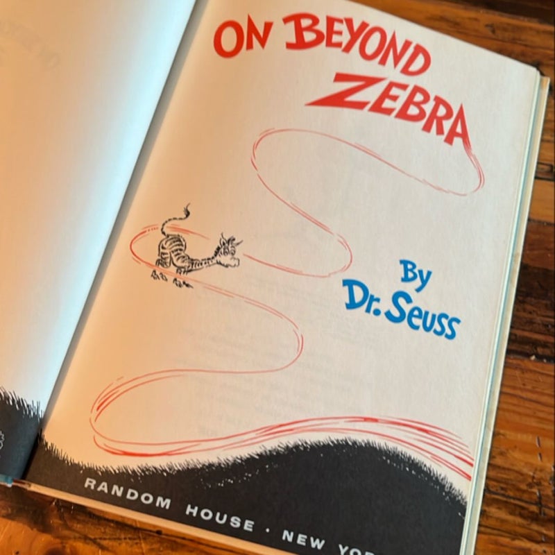 1955 Dr. Seuss On Beyond Zebra Original First 1st Printing BCE HC