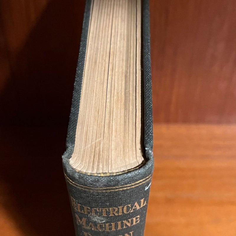 RARE 1926 Book Electrical Machine Design VERY GOOD Hardback