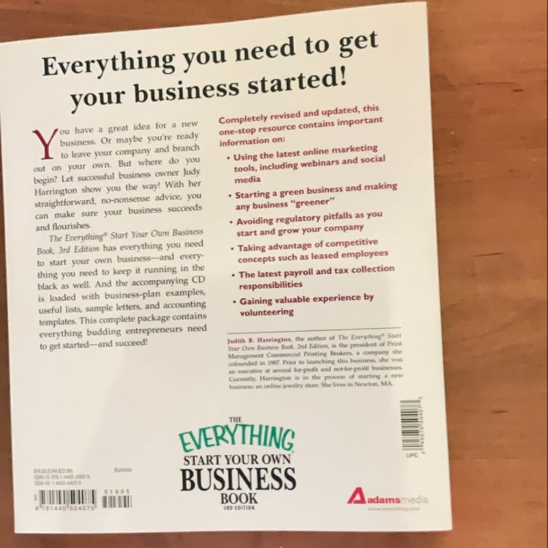 The Everything Start Your Own Business Book, 4Th Edition