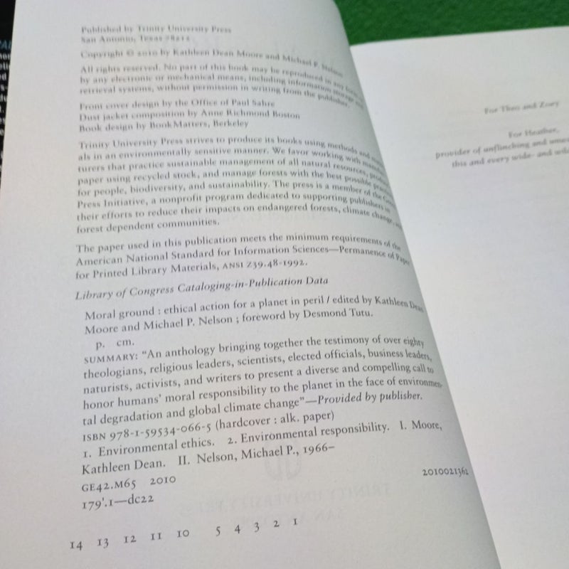 Moral Ground - First Edition (Printing 1)